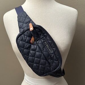 MZ Wallace crossbody, navy, quilted like new